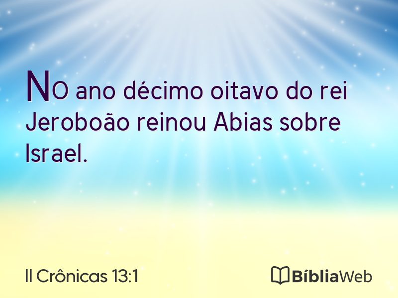 II Crônicas 13:1 em imagem para compartilhar