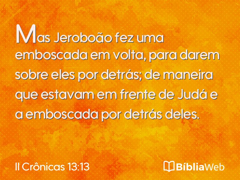 II Crônicas 13:13 em imagem para compartilhar
