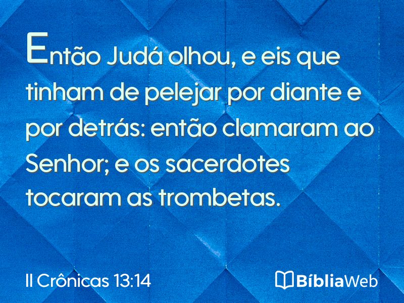 II Crônicas 13:14 em imagem para compartilhar