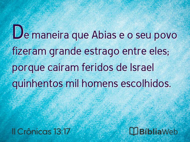 II Crônicas 13:17 em imagem para compartilhar