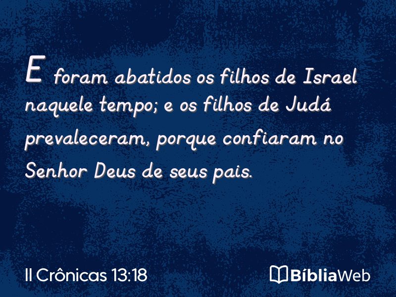 II Crônicas 13:18 em imagem para compartilhar