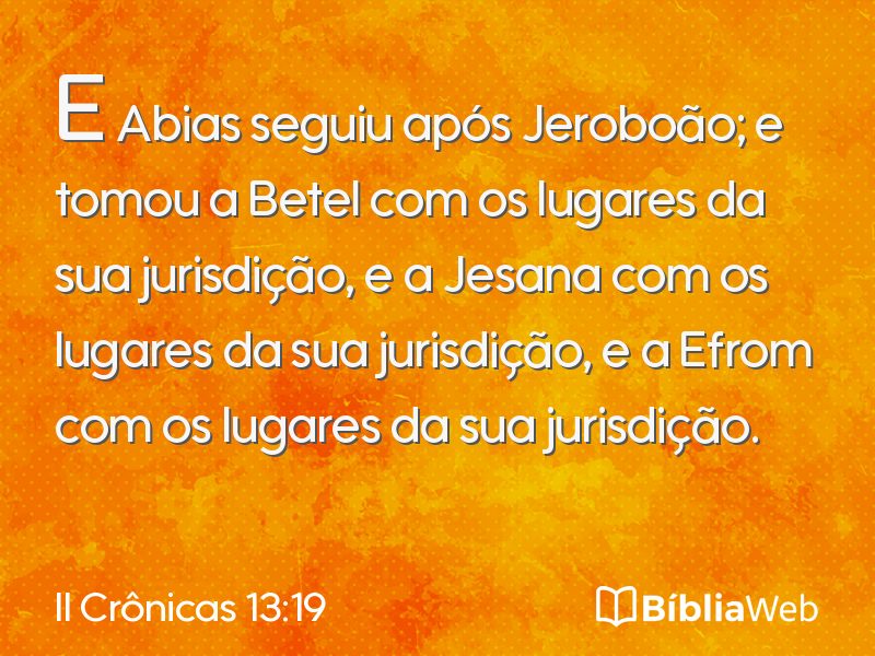 II Crônicas 13:19 em imagem para compartilhar