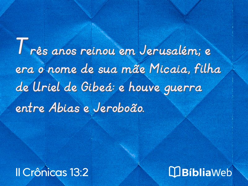 II Crônicas 13:2 em imagem para compartilhar