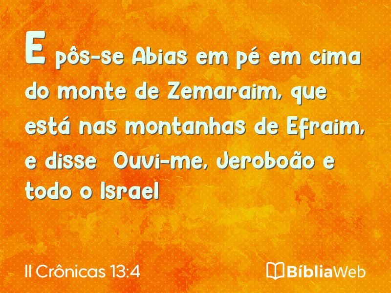 II Crônicas 13:4 em imagem para compartilhar