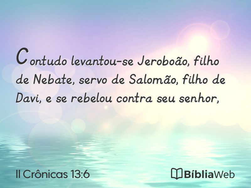 II Crônicas 13:6 em imagem para compartilhar