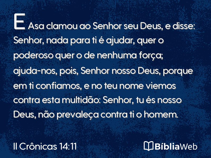 II Crônicas 14:11 em imagem para compartilhar