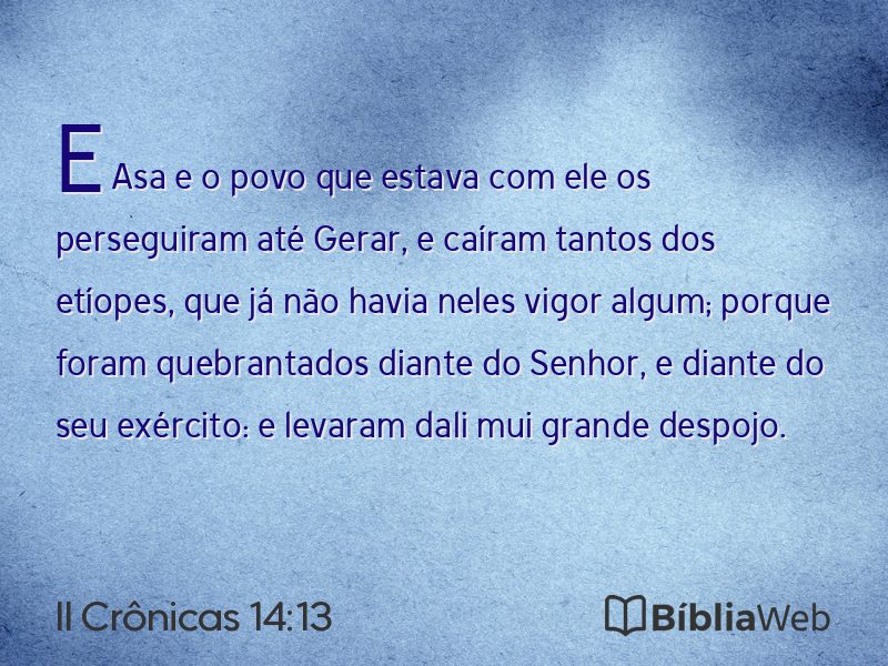 II Crônicas 14:13 em imagem para compartilhar