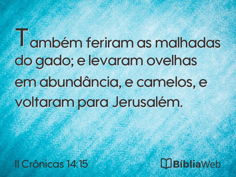 II Crônicas 14:15 em imagem para compartilhar