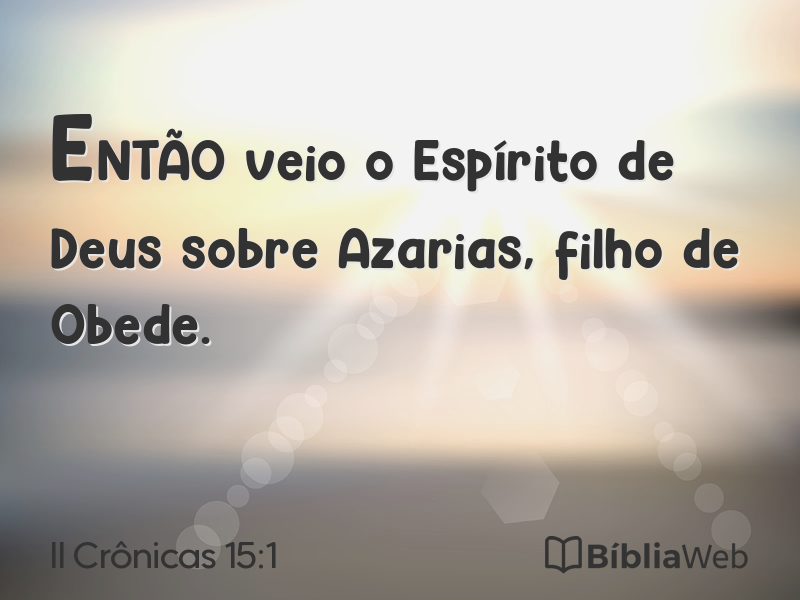 II Crônicas 15:1 em imagem para compartilhar