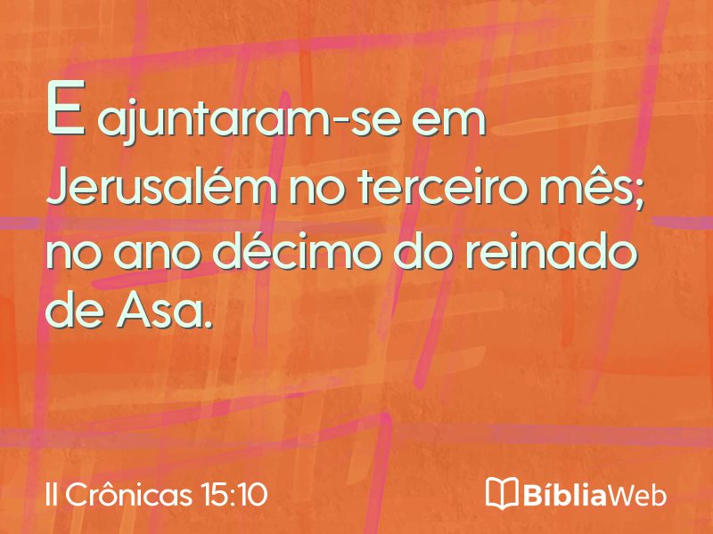 II Crônicas 15:10 em imagem para compartilhar