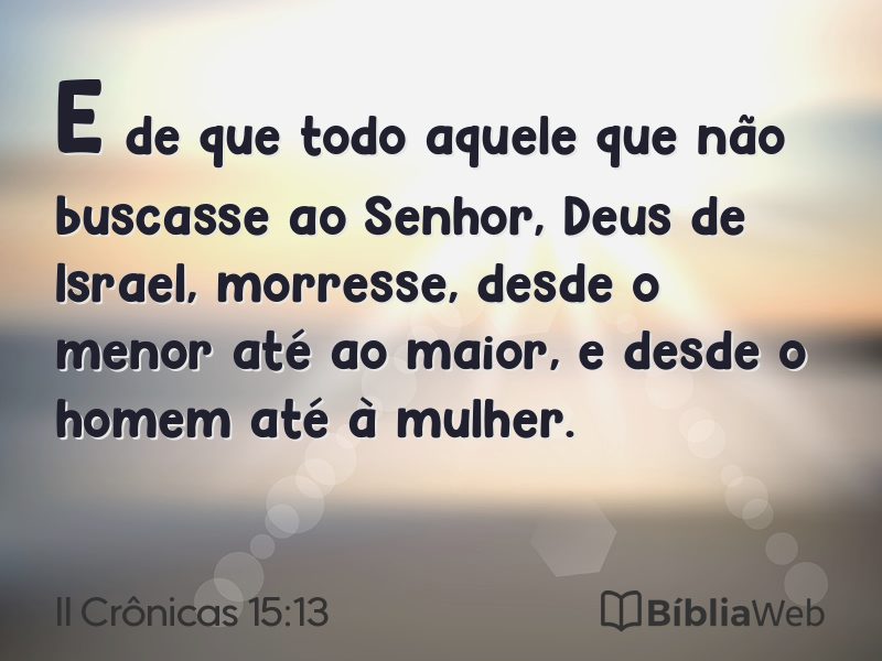 II Crônicas 15:13 em imagem para compartilhar