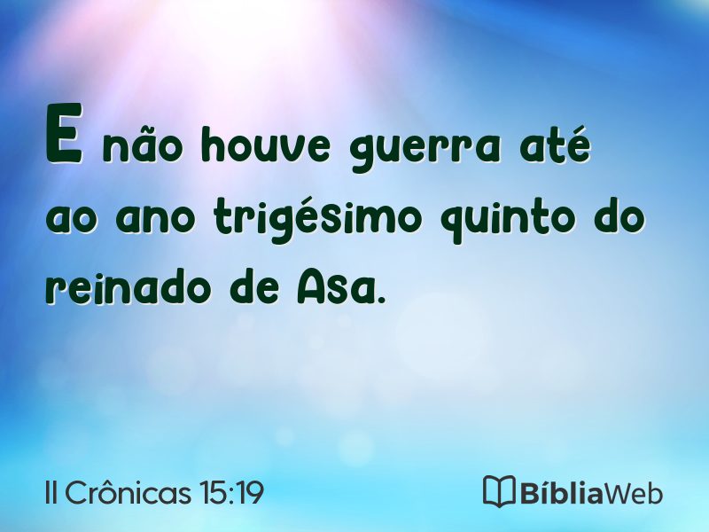 II Crônicas 15:19 em imagem para compartilhar