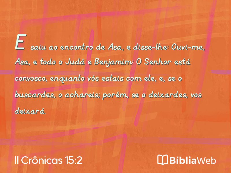 II Crônicas 15:2 em imagem para compartilhar