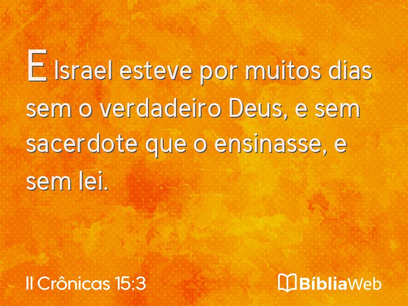 II Crônicas 15:3 em imagem para compartilhar