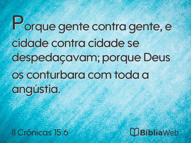 II Crônicas 15:6 em imagem para compartilhar