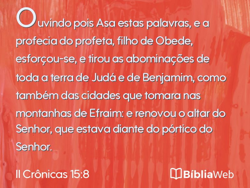 II Crônicas 15:8 em imagem para compartilhar