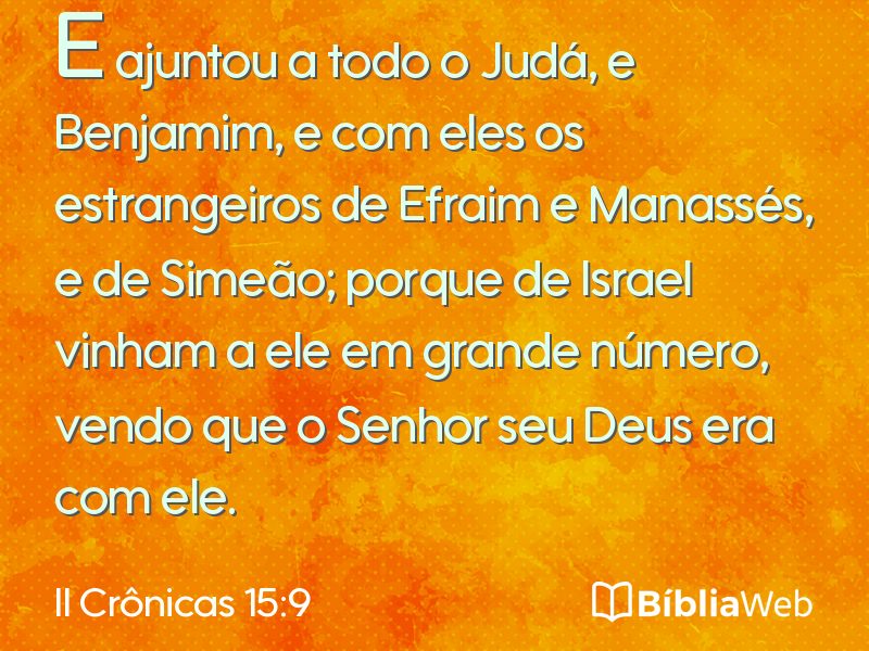 II Crônicas 15:9 em imagem para compartilhar