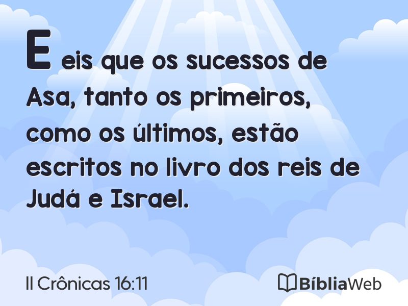 II Crônicas 16:11 em imagem para compartilhar