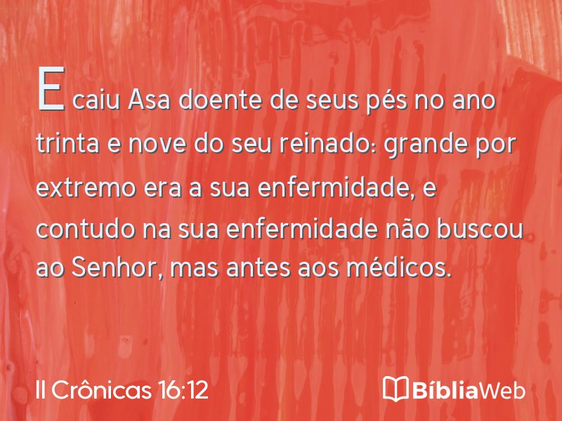 II Crônicas 16:12 em imagem para compartilhar