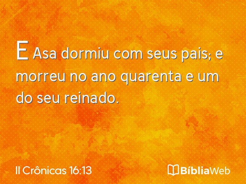 II Crônicas 16:13 em imagem para compartilhar