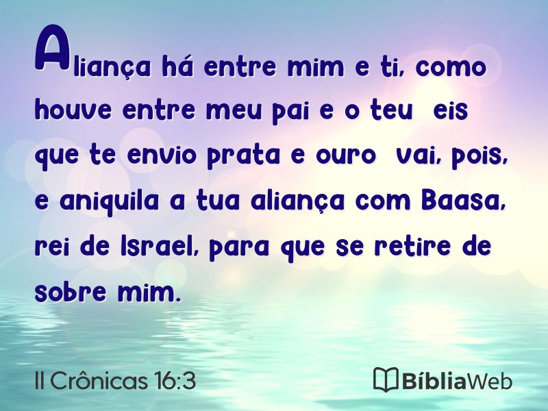 II Crônicas 16:3 em imagem para compartilhar