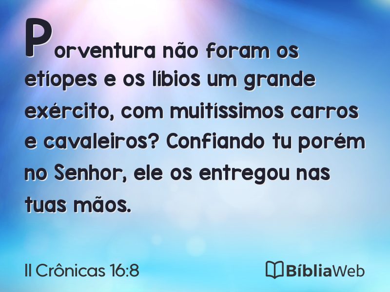 II Crônicas 16:8 em imagem para compartilhar