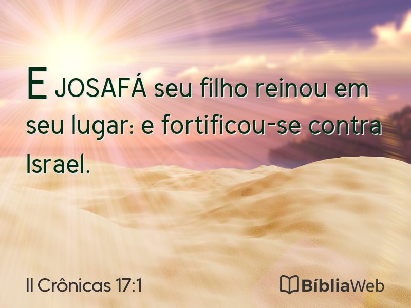 II Crônicas 17:1 em imagem para compartilhar