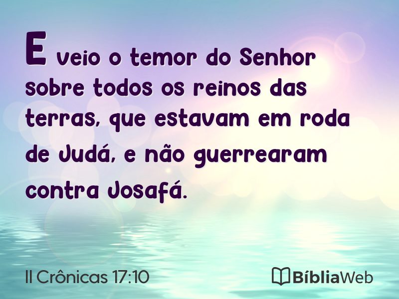 II Crônicas 17:10 em imagem para compartilhar