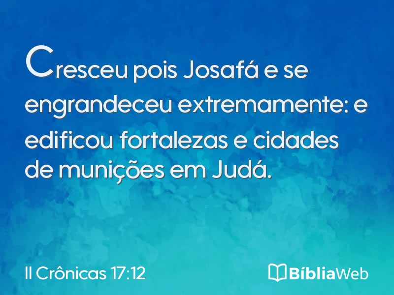 II Crônicas 17:12 em imagem para compartilhar