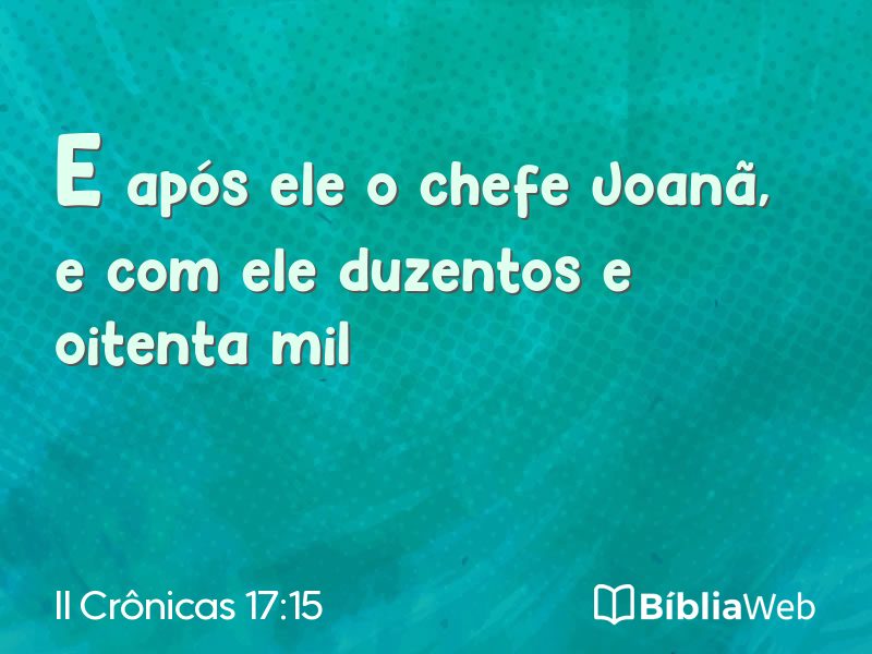 II Crônicas 17:15 em imagem para compartilhar