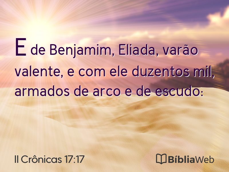 II Crônicas 17:17 em imagem para compartilhar