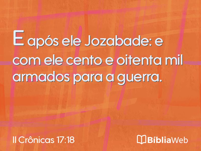 II Crônicas 17:18 em imagem para compartilhar