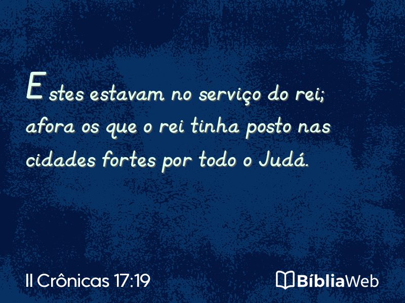 II Crônicas 17:19 em imagem para compartilhar