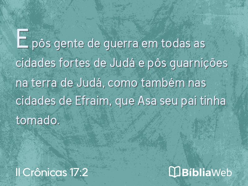 II Crônicas 17:2 em imagem para compartilhar