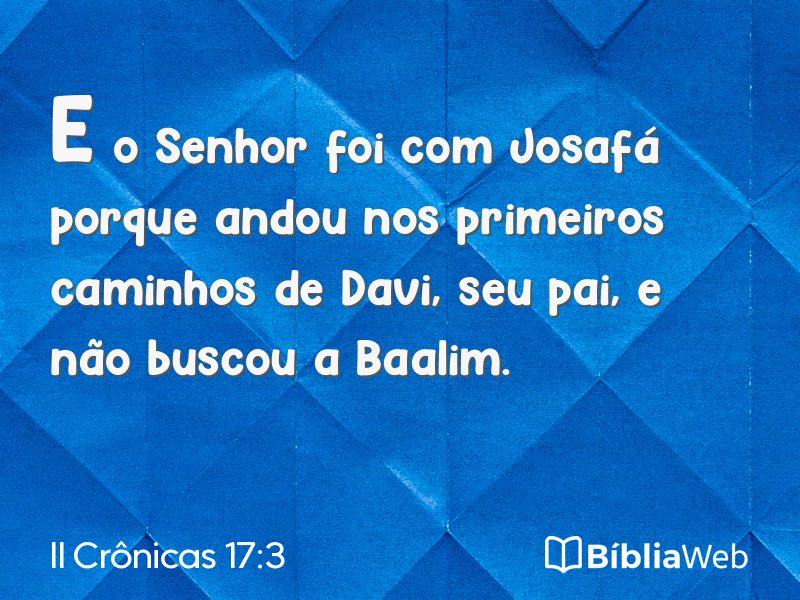 II Crônicas 17:3 em imagem para compartilhar