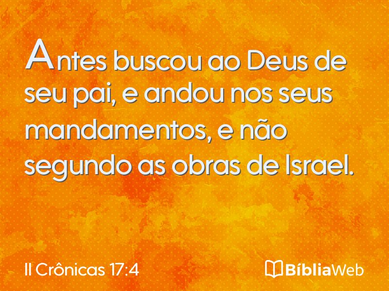 II Crônicas 17:4 em imagem para compartilhar