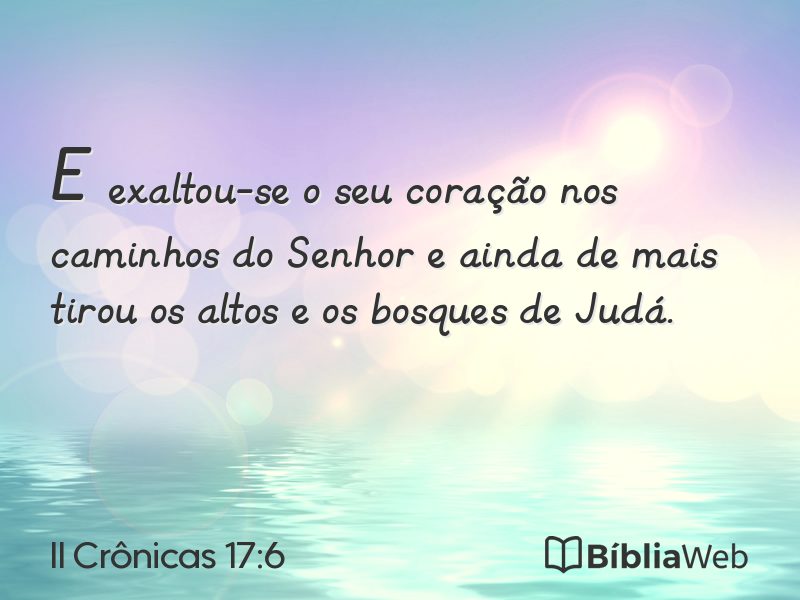 II Crônicas 17:6 em imagem para compartilhar