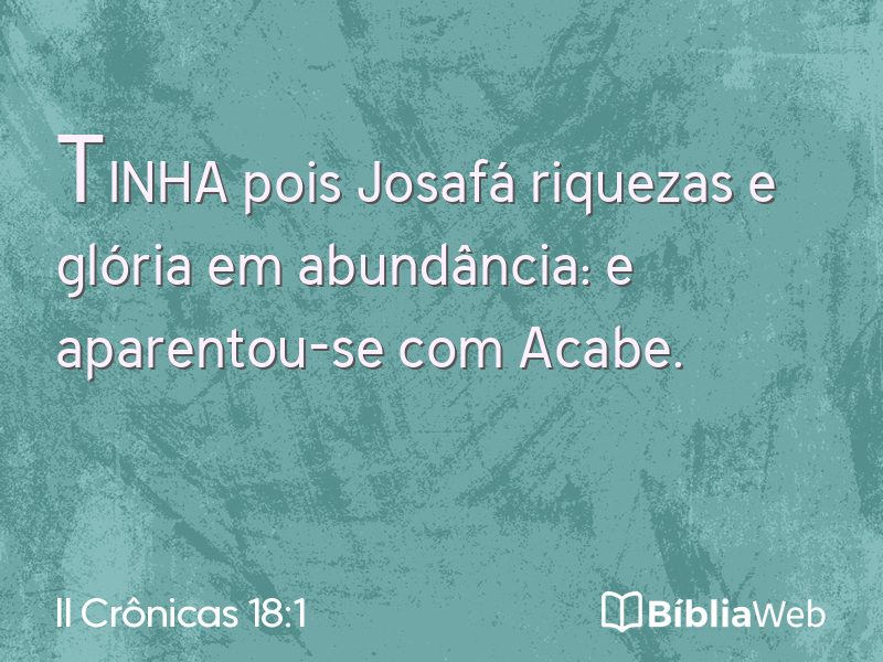 II Crônicas 18:1 em imagem para compartilhar