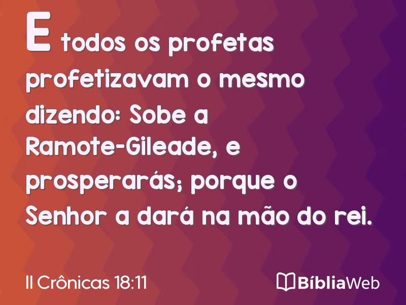II Crônicas 18:11 em imagem para compartilhar