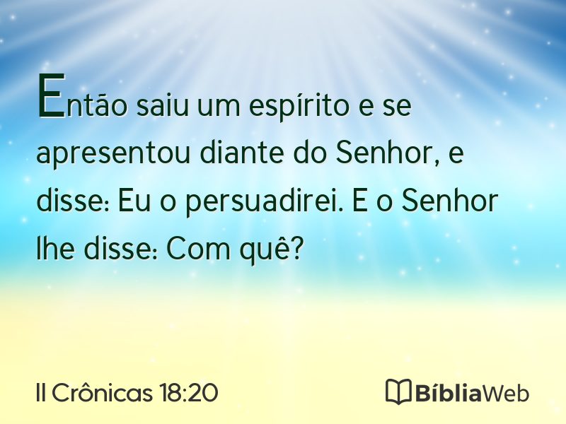 II Crônicas 18:20 em imagem para compartilhar