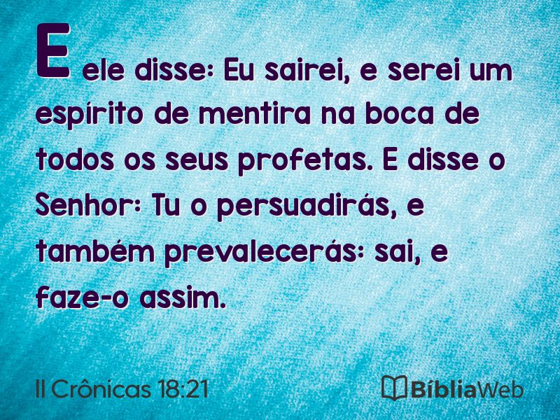 II Crônicas 18:21 em imagem para compartilhar