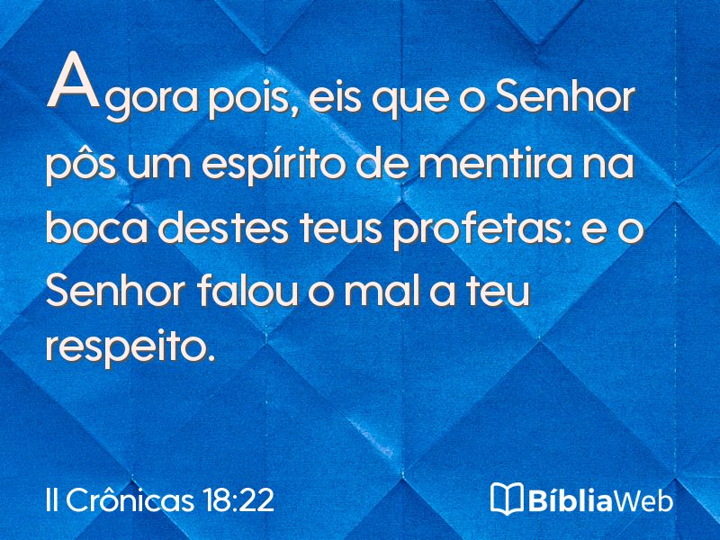 II Crônicas 18:22 em imagem para compartilhar