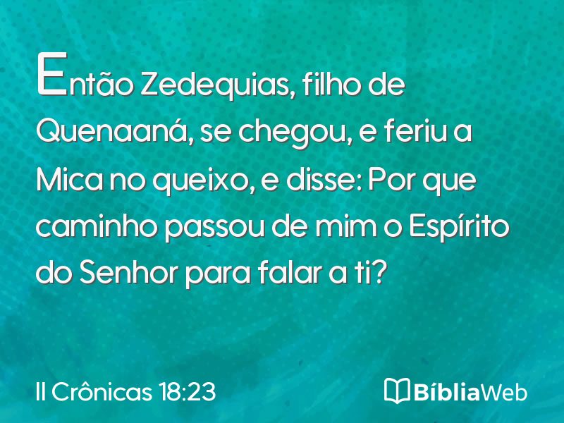 II Crônicas 18:23 em imagem para compartilhar