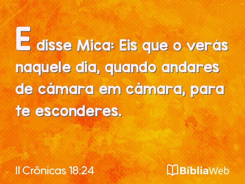 II Crônicas 18:24 em imagem para compartilhar