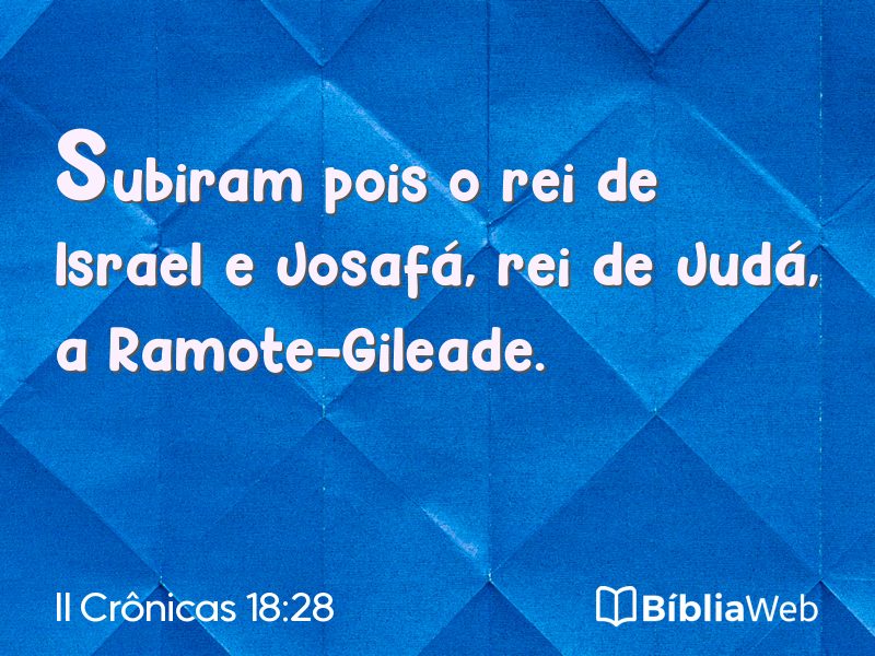 II Crônicas 18:28 em imagem para compartilhar