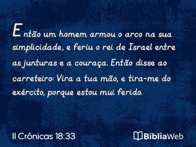 II Crônicas 18:33 em imagem para compartilhar