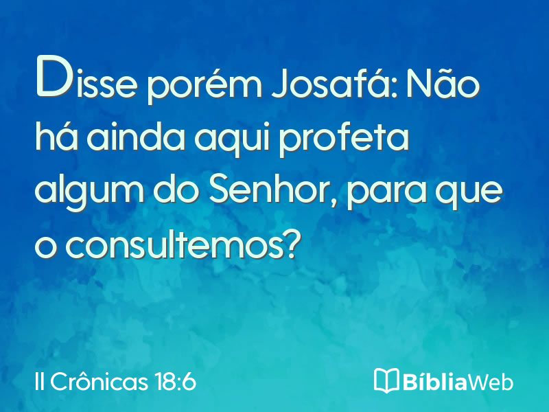 II Crônicas 18:6 em imagem para compartilhar