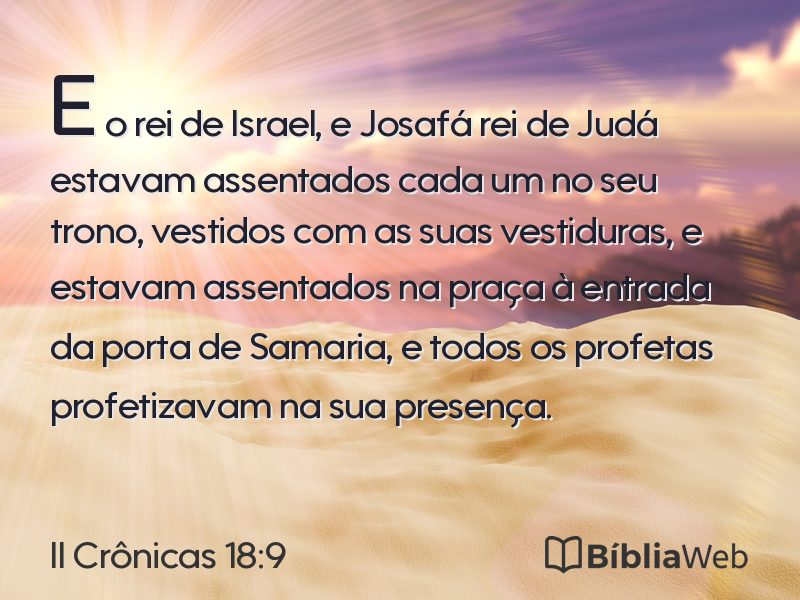 II Crônicas 18:9 em imagem para compartilhar