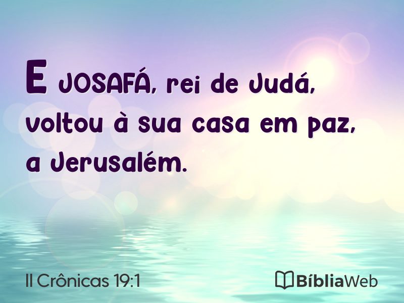 II Crônicas 19:1 em imagem para compartilhar