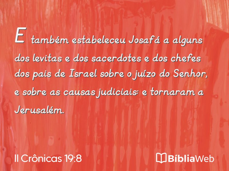 II Crônicas 19:8 em imagem para compartilhar